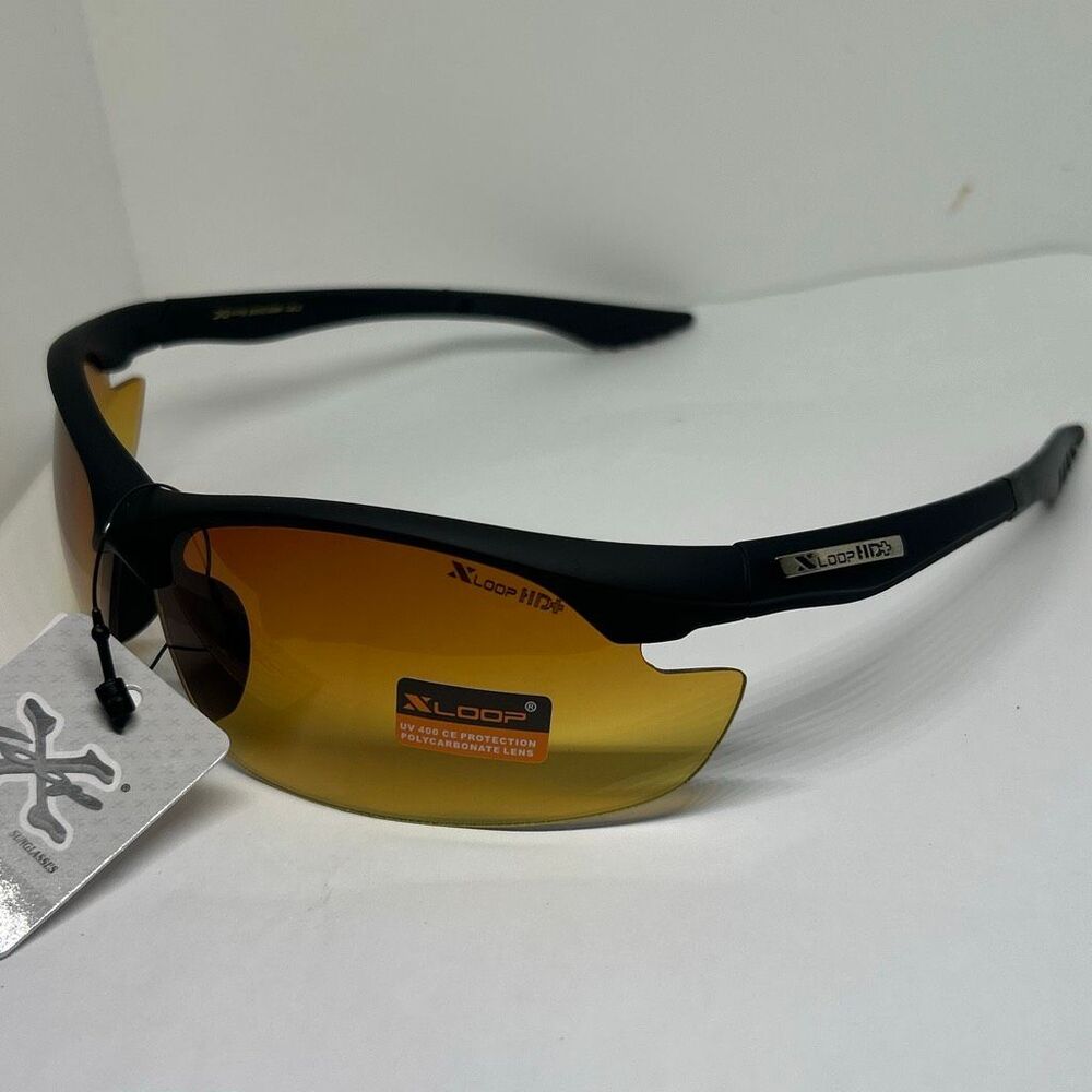 X-Loop HD Semi Rimless Men’s Wrap Matte Sunglasses
